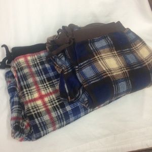 Nuvano Men's Sleep Pants 2 Pack - Brown/Blue -NWOT